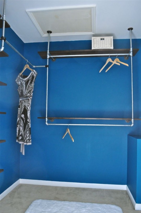 Plumbing Pipe Closet Organizer