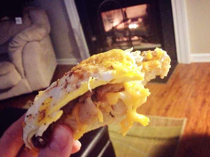 StuffingCheddarEggOnSourdough