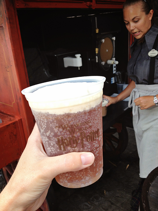 Butter Beer (super rich cream soda topped with super rich dairy-free cream and a whopping $4.25(?) a pop).