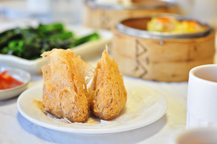 Deep fried tarrow puffs.