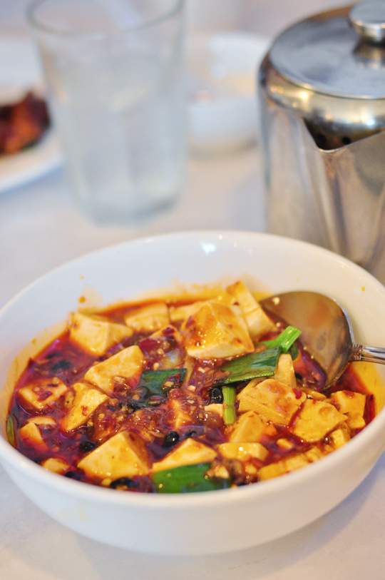 Ma Po Tofu with rice.