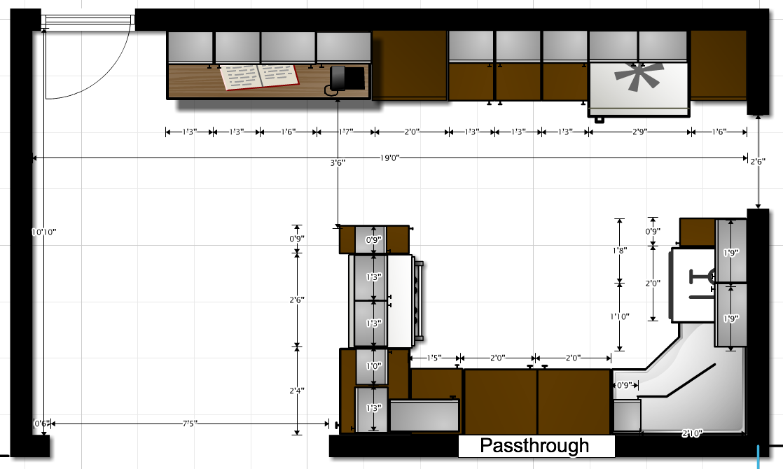 Kitchen Design Layout Graph Paper - Wondrous Tricks: Large Kitchen