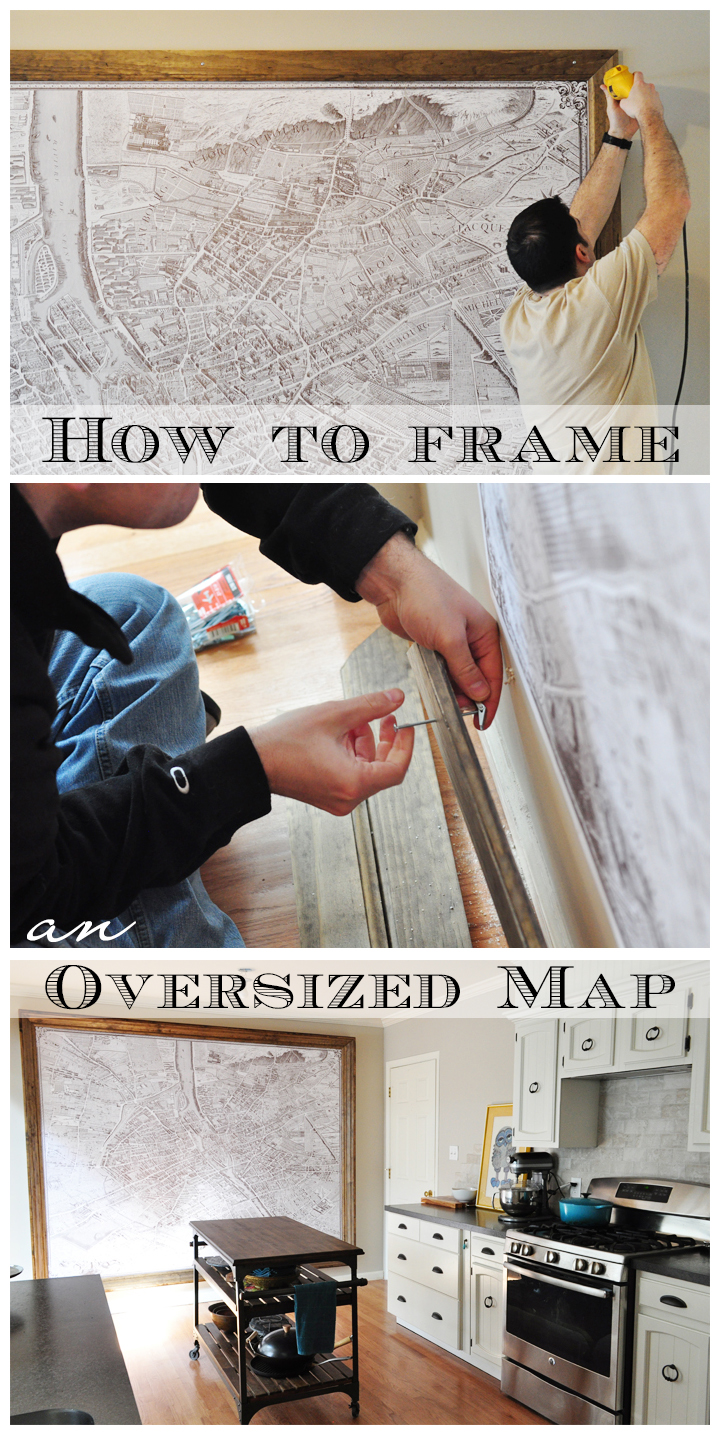 How to frame an oversized wall map!